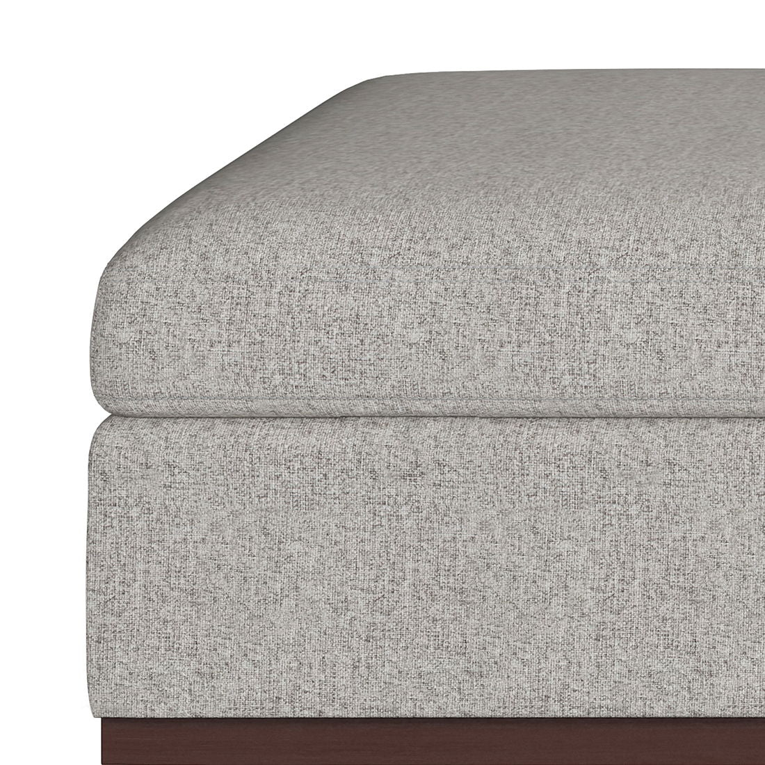 Owen - Square Coffee Table Storage Ottoman - Cloud Gray