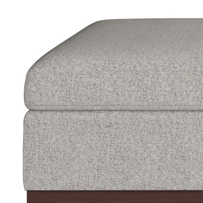 Owen - Square Coffee Table Storage Ottoman - Cloud Gray