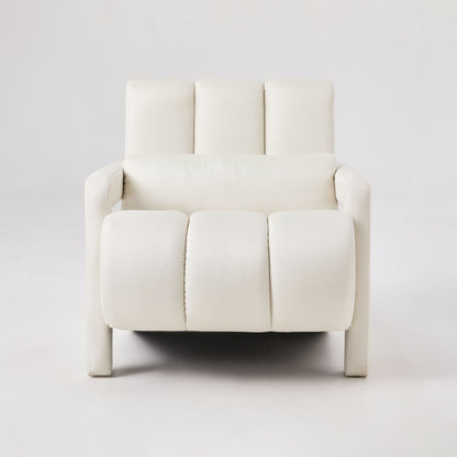 Modern Upholstered Accent Chair, Comfortable Linen Fabric With A Pillow For Living Room - Beige