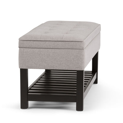Cosmopolitan - Storage Ottoman Bench With Open Bottom - Cloud Gray
