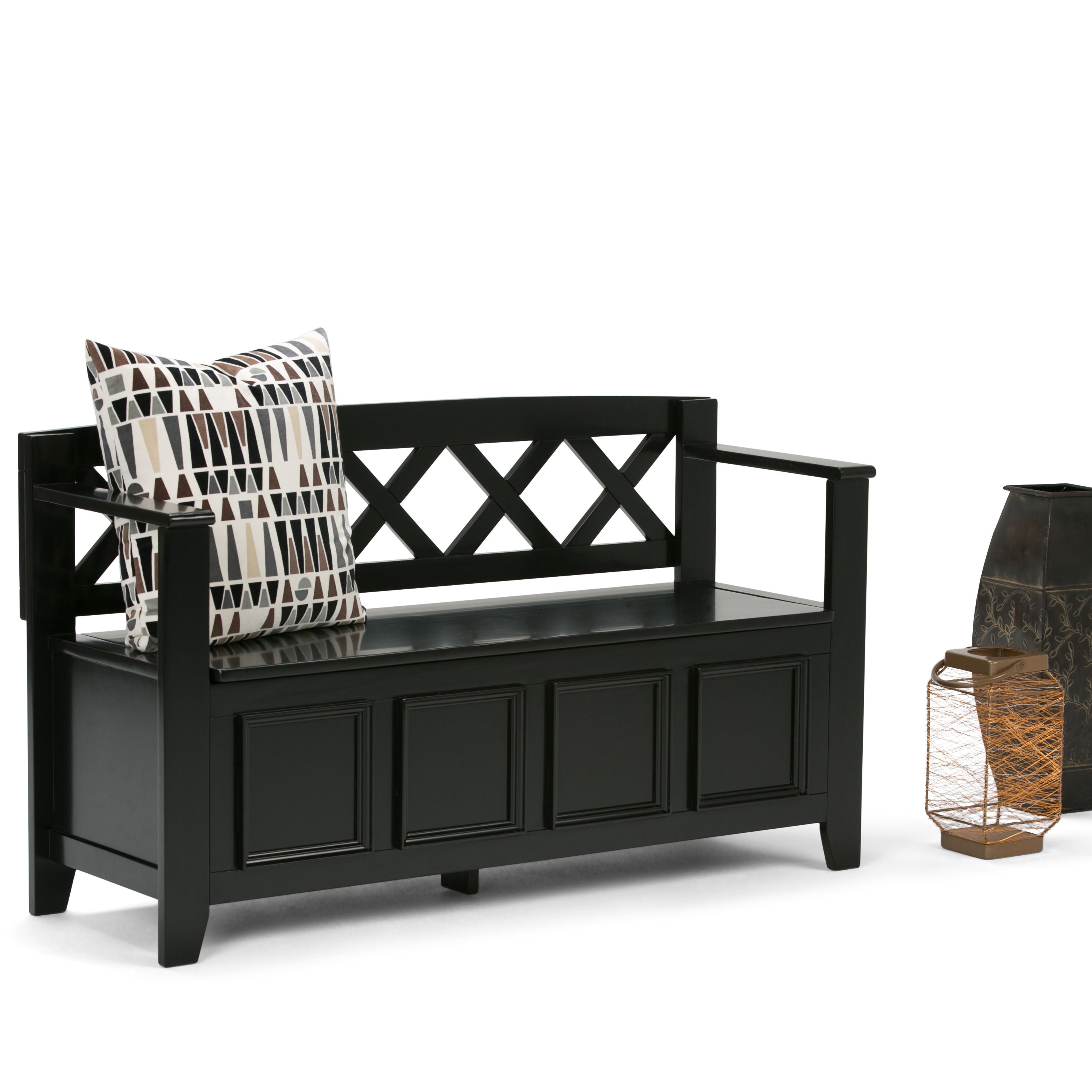 Amherst - Entryway Storage Bench - Black