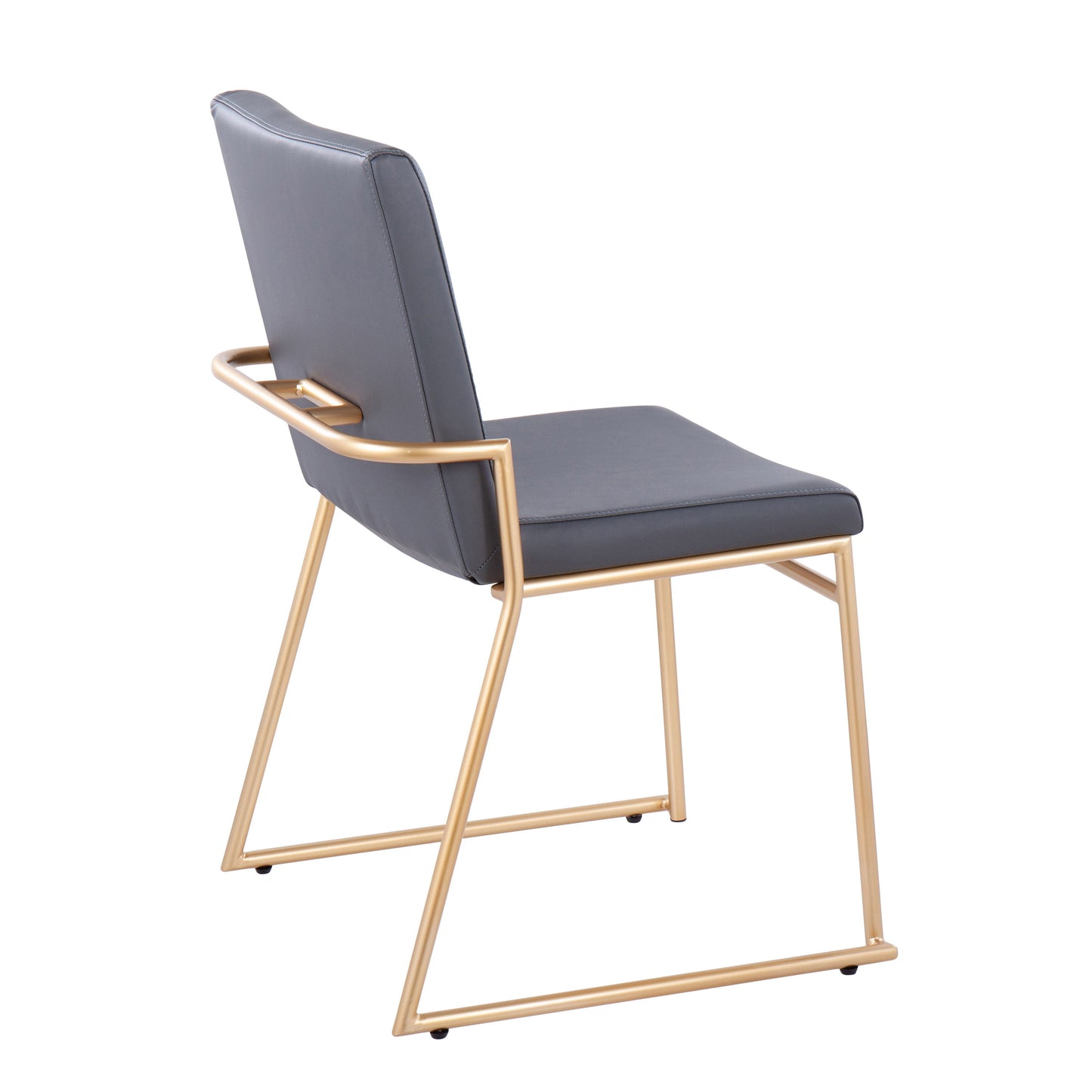 Dutchess - Contemporary Dining Chair (Set of 2) - Gold / Gray