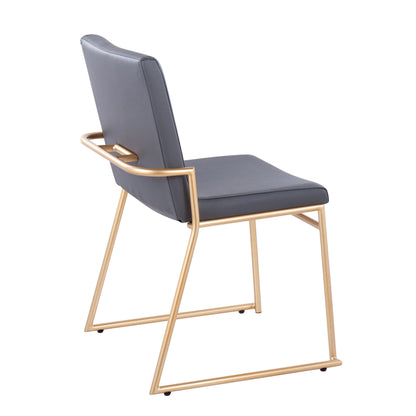 Dutchess - Contemporary Dining Chair (Set of 2) - Gold / Gray