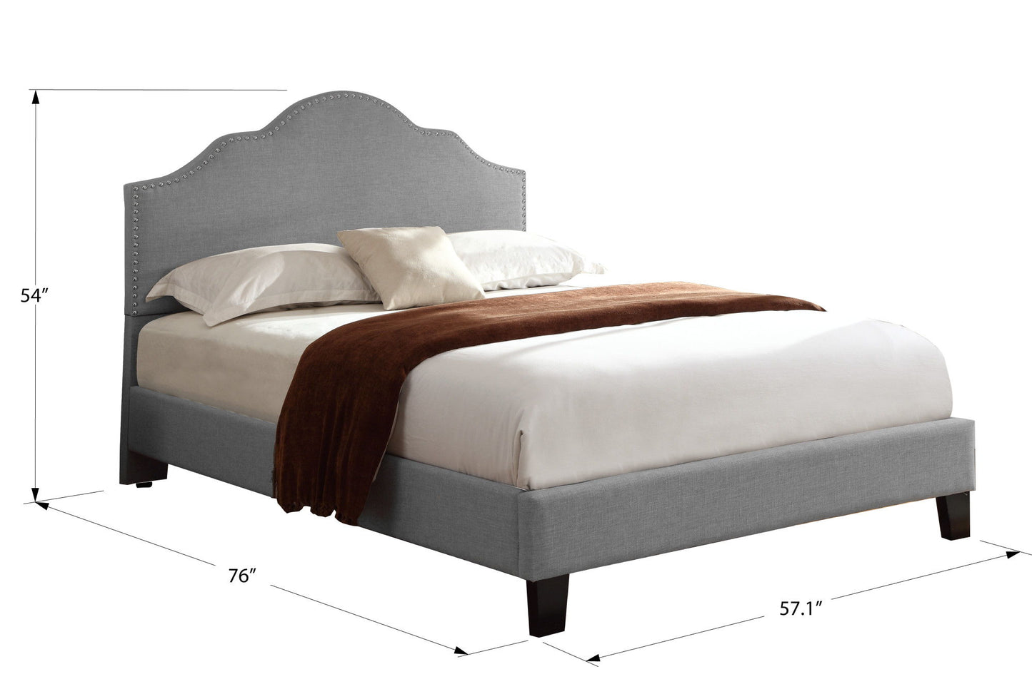 Kopa - Full Upholstered Bed - Gray