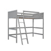 Twin Size Loft Bed With Ladder - Gray