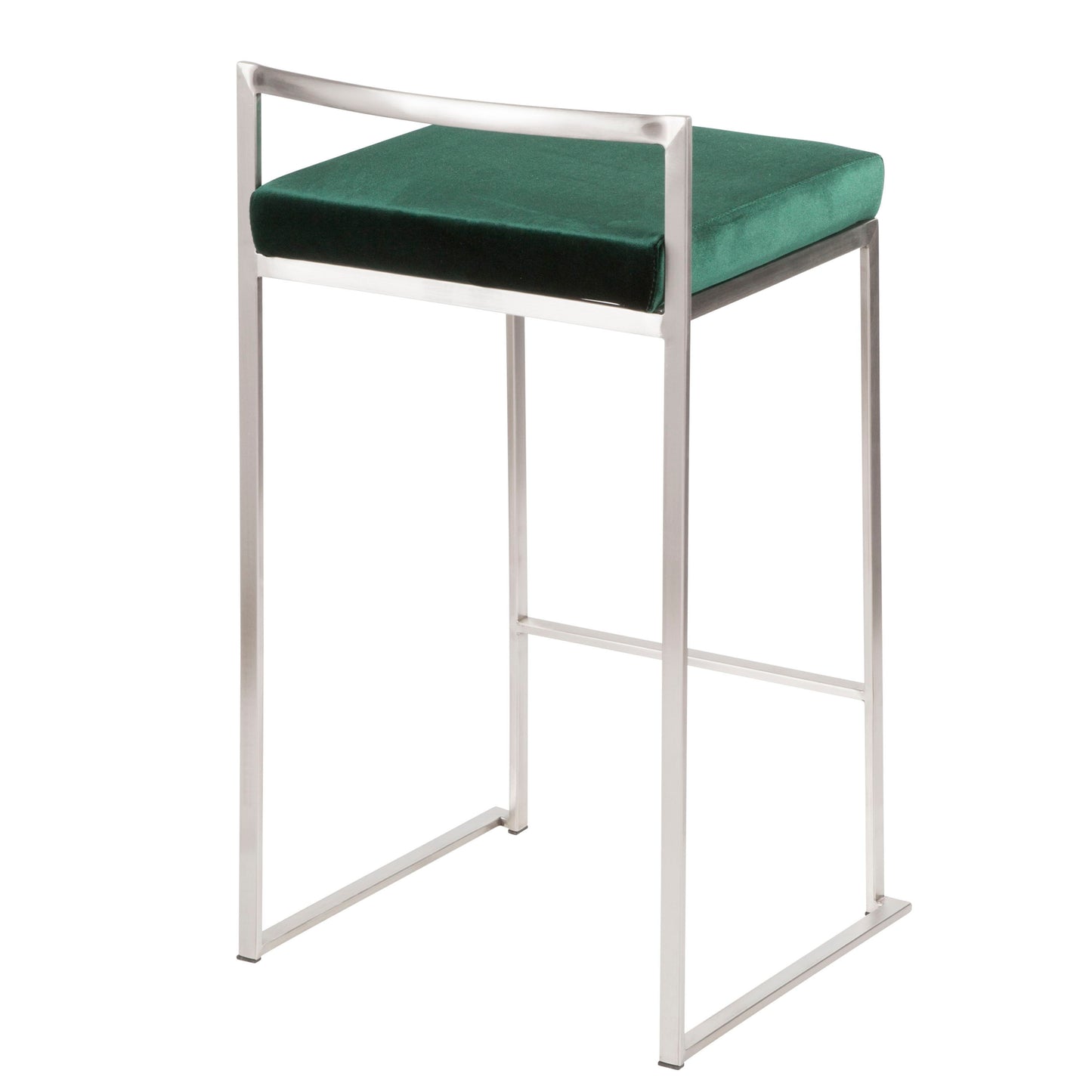 Fuji - Contemporary Stackable Counter Stool (Set of 2) - Green