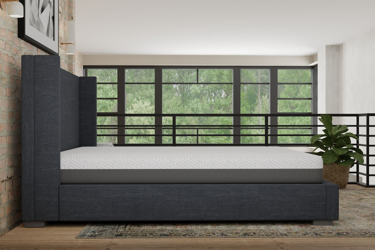Pur Chill - 10" Full Medium Firm Mattress With Phase Change Cooling Fabric - White / Gray