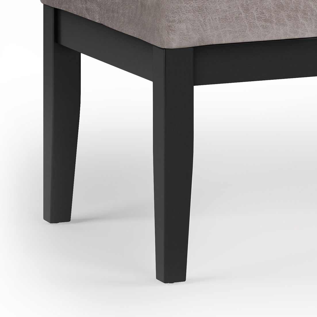 Lacey - Tufted Ottoman Bench - Distressed Gray Taupe