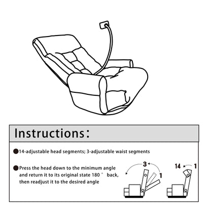 Adjustable Swivel Lounge Chair With 360 Degree Rotating Seat And Headrest Support Leisure Chair Deck Chair Game Chair For Living Room - Green
