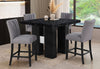 Mikha - Bar Table And Bar Stools - Black / Gray