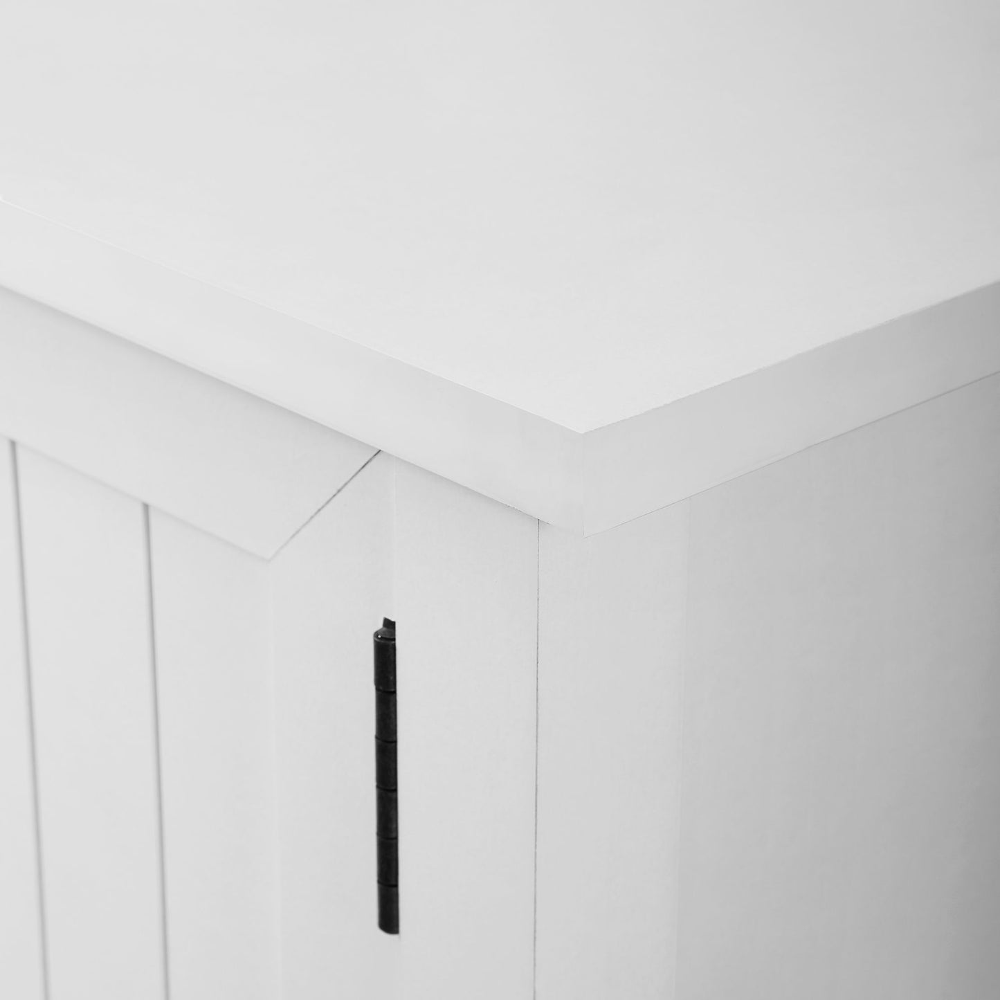 Classic Grooved Door TV Stand For Tvs Up To 65" - White