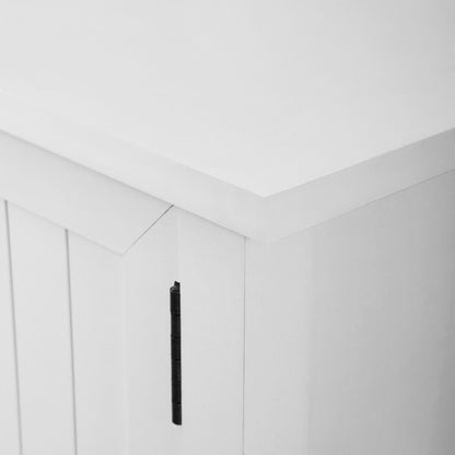 Classic Grooved Door TV Stand For Tvs Up To 65" - White