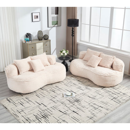 Bean Bag Sofa Lazy Sofa Comfort Lounger High Back Chair For Adults And Kids, Indoor & Outdoor - Beige
