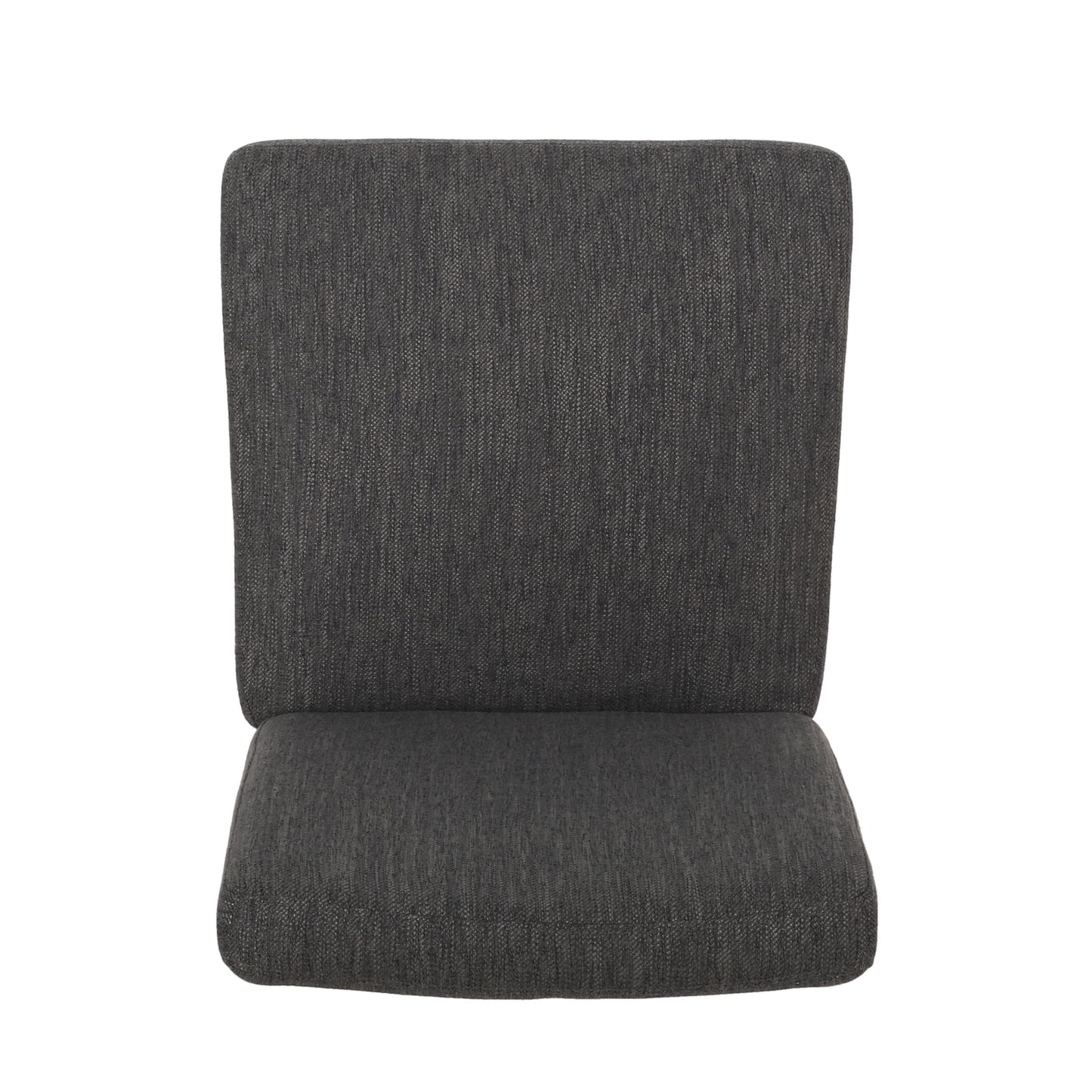 Contemporary Fabric Dining Chair With Upholstered Seating And Tapered Legs - Charcoal