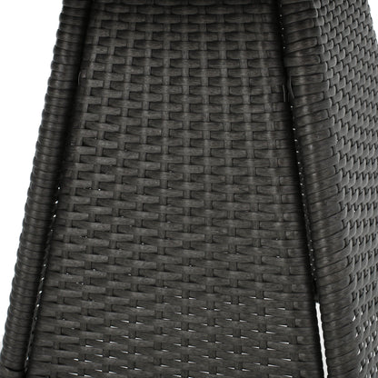 Outdoor Rattan Bistrotable With Surface Round - Gray