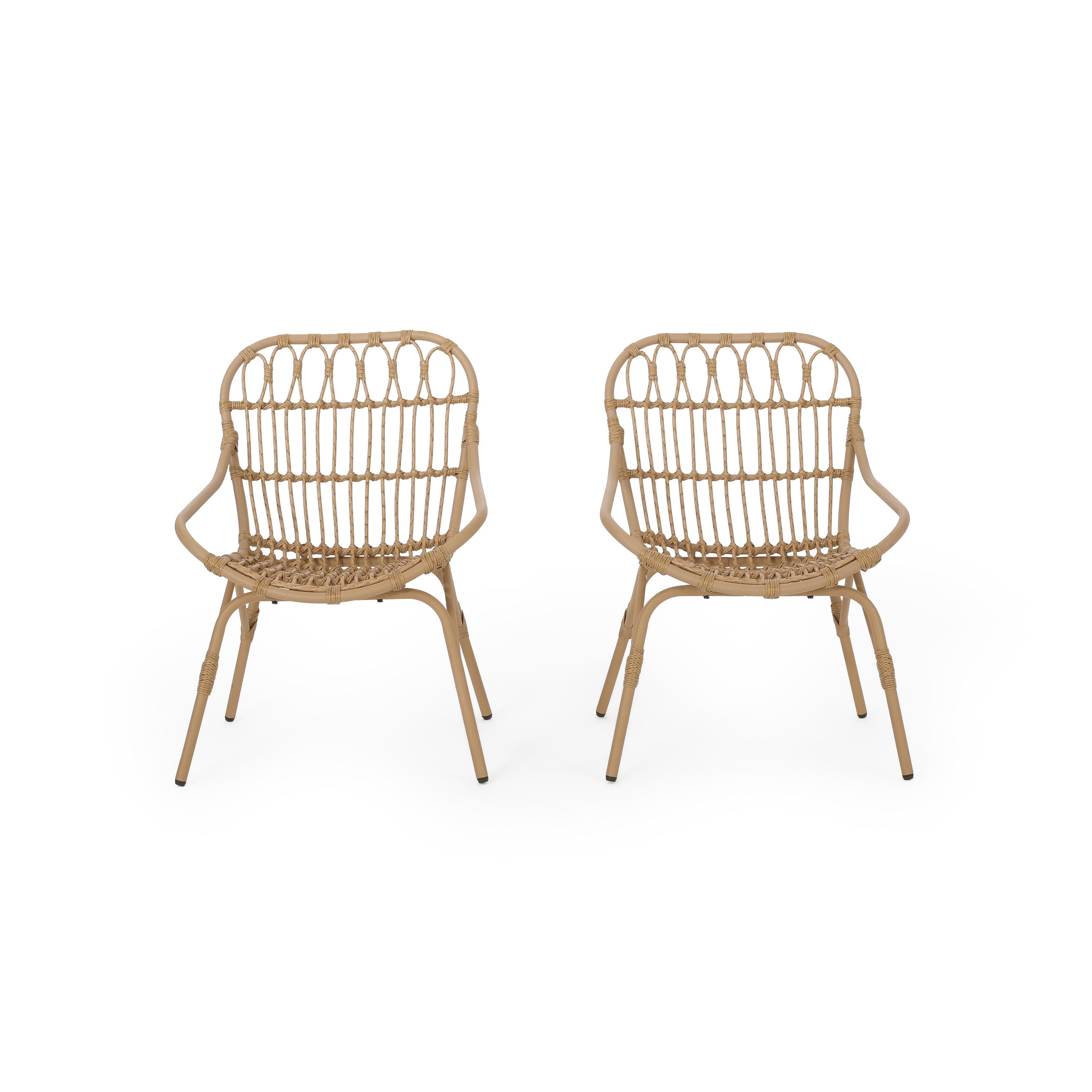 Monsoon Outdoor Accent Chair With Open Weave Design - Light Brown