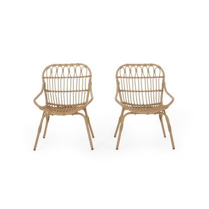 Monsoon Outdoor Accent Chair With Open Weave Design - Light Brown