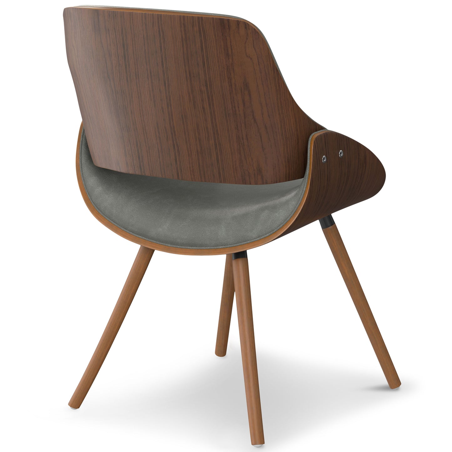 Malden - Bentwood Dining Chair With Wood Back - Distressed Gray