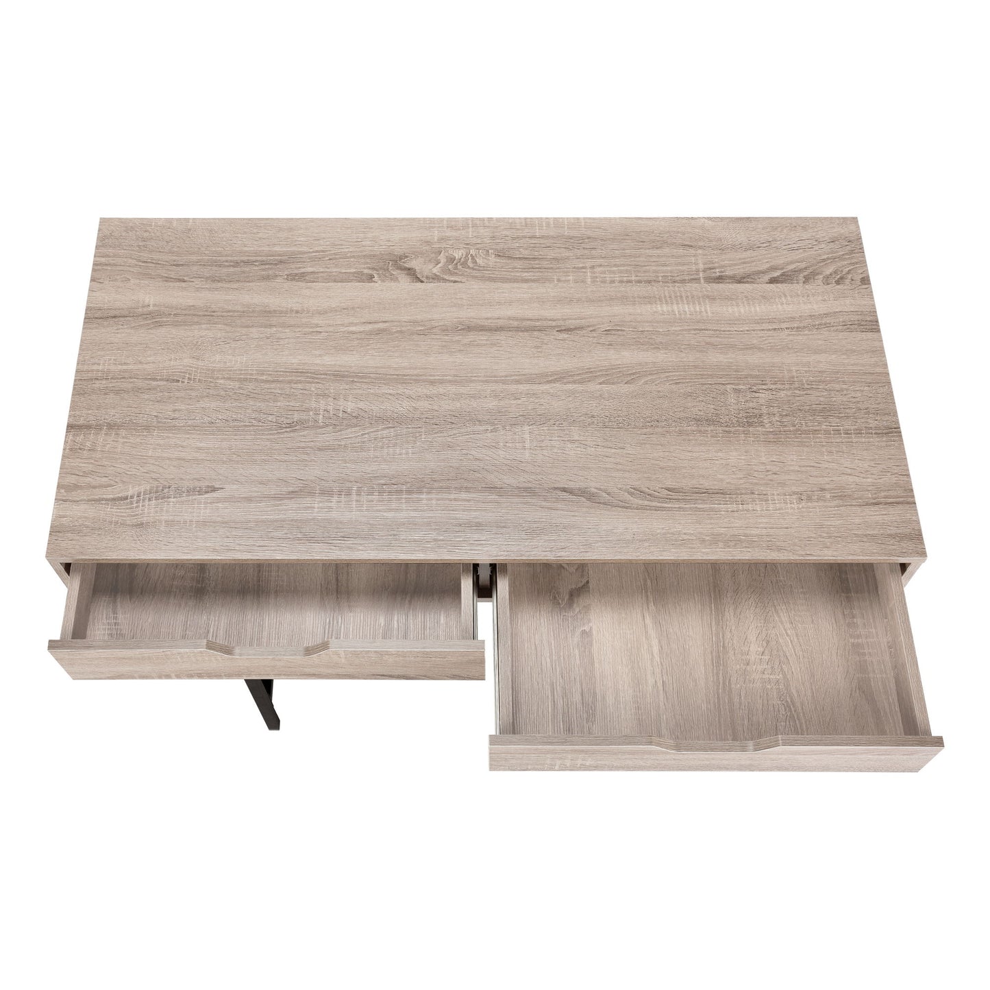 Computer Desk For Home Office, Laptop, Storage Drawers, Contemporary Versatile Placement - Taupe