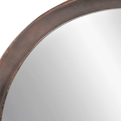 Transitional Decor Style Mango Wood Wall Mirror Wall Decor With Frame Of Solid Mango Wood For Bathroom, Entryway Console Lean Against Wall - Dark Brown