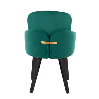 Dahlia - Contemporary Dining Chair (Set of 2) - Green / Black