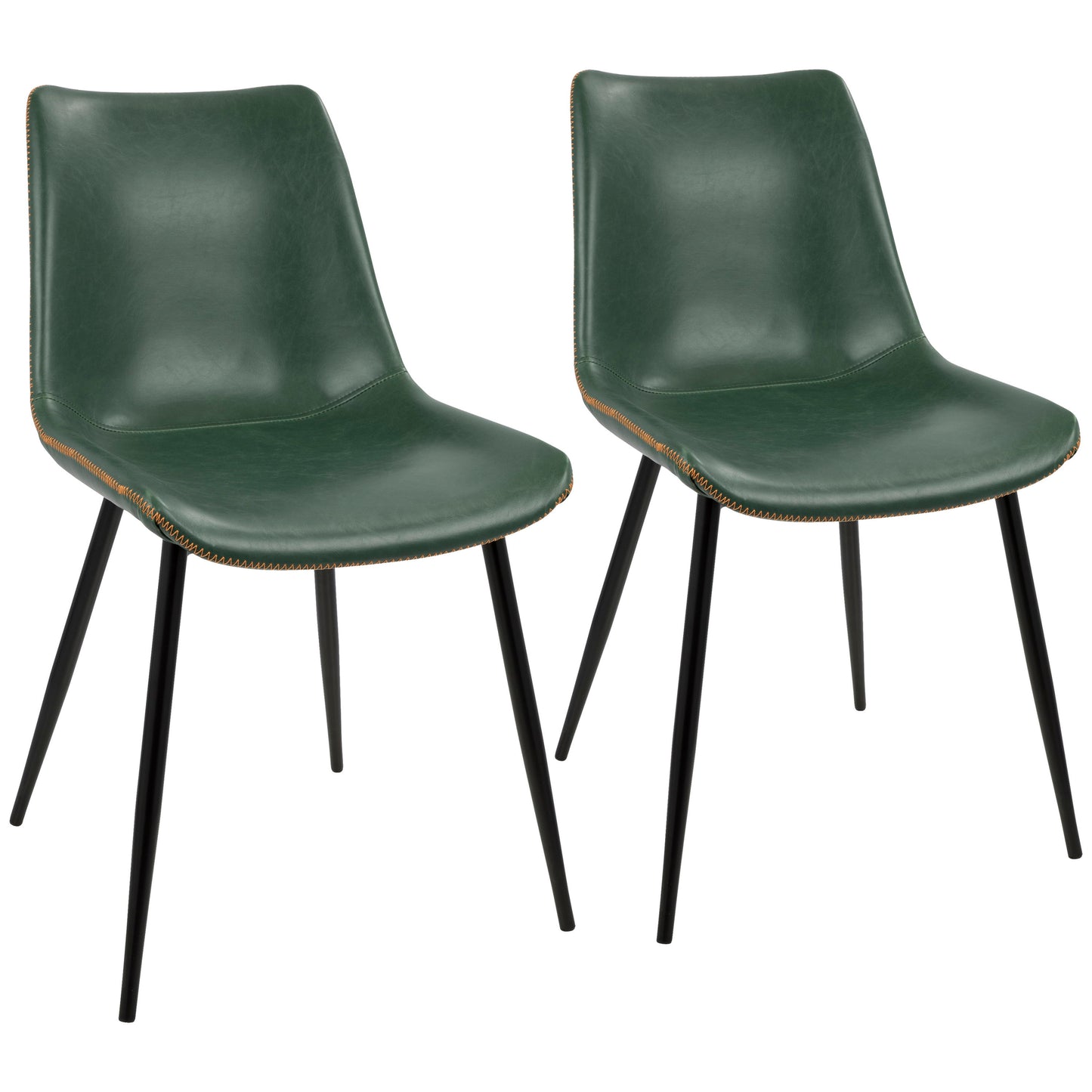 Durango - Industrial Dining Chair (Set of 2) - Black / Green Vintage