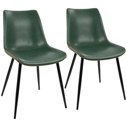 Durango - Industrial Dining Chair (Set of 2) - Black / Green Vintage