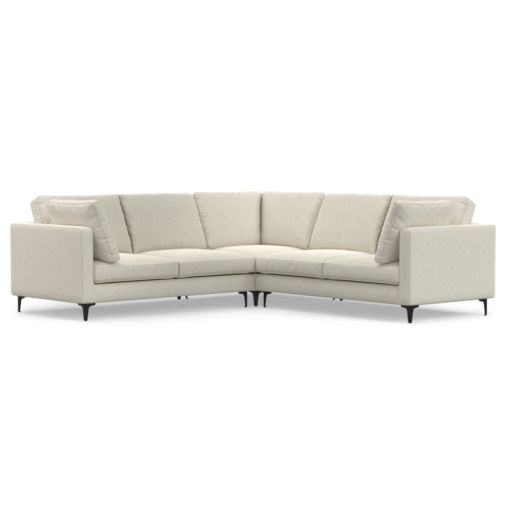 Ava - Mid Century Corner Sectional Sofa - Cream