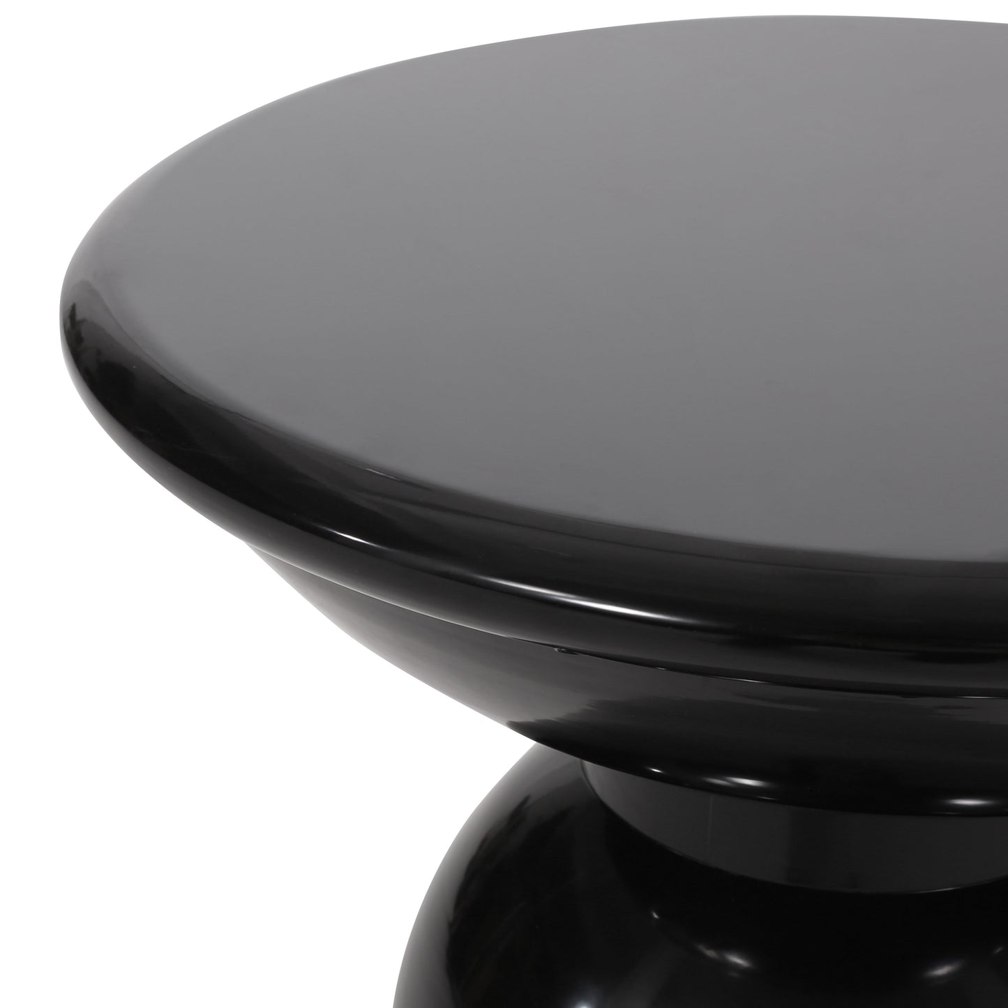 Outdoor Metal End Table Large - Black
