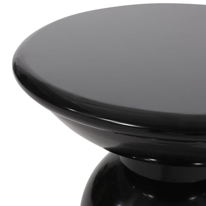 Outdoor Metal End Table Large - Black
