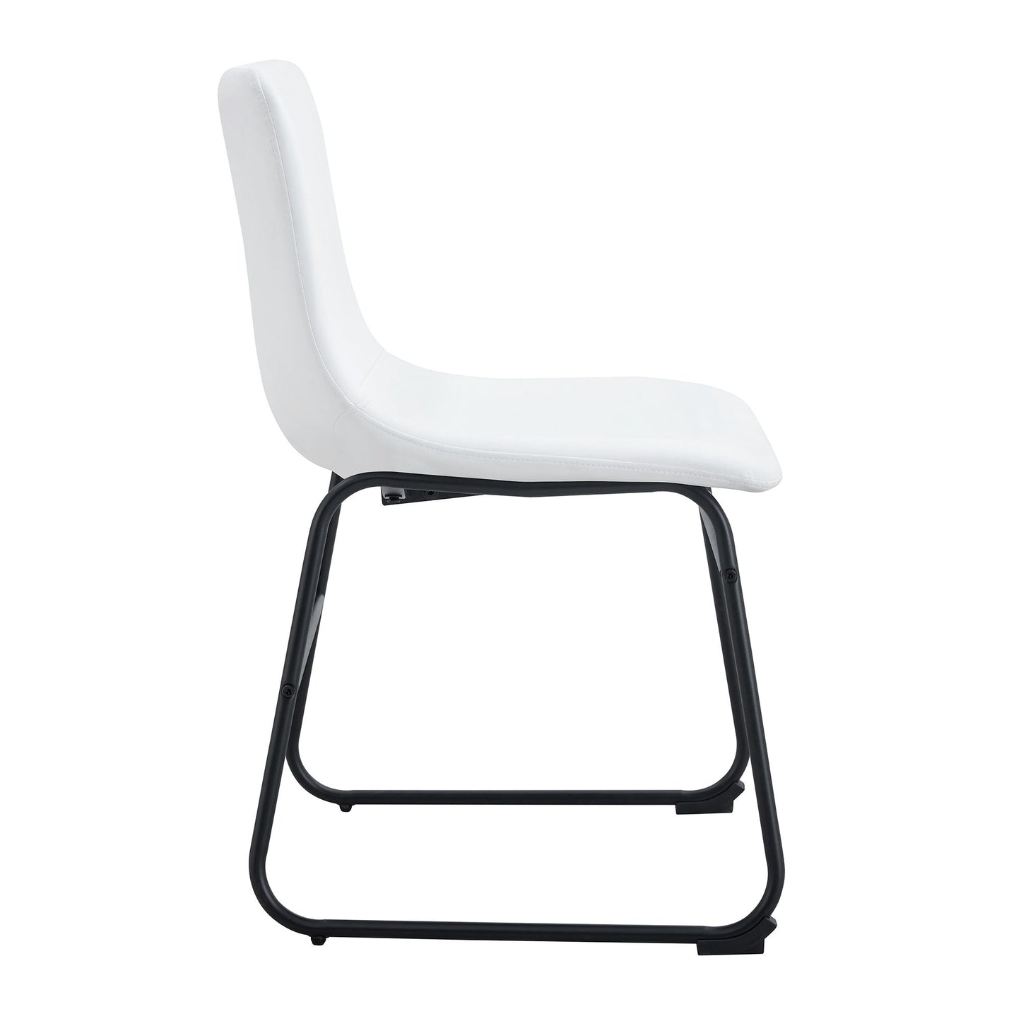(Set of 4) Classic Chairs, A Stylish Seat Perfect For Modern Minimalist And Industrial Style Environments - White