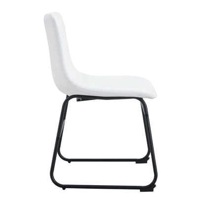 (Set of 4) Classic Chairs, A Stylish Seat Perfect For Modern Minimalist And Industrial Style Environments - White