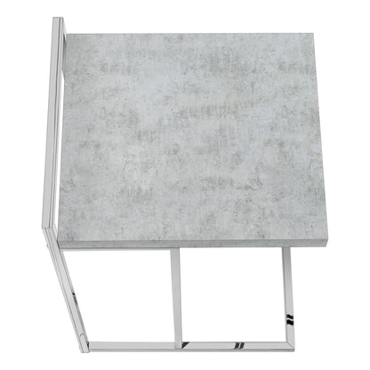 Accent Table, C - Shaped, Modern & Convenient Design - Gray