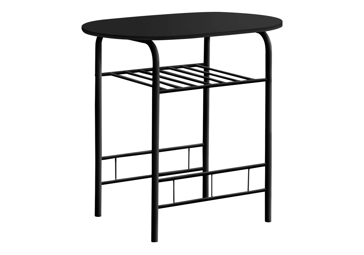 3 Pieces Dining Table Set, Small, Contemporary & Modern - Black