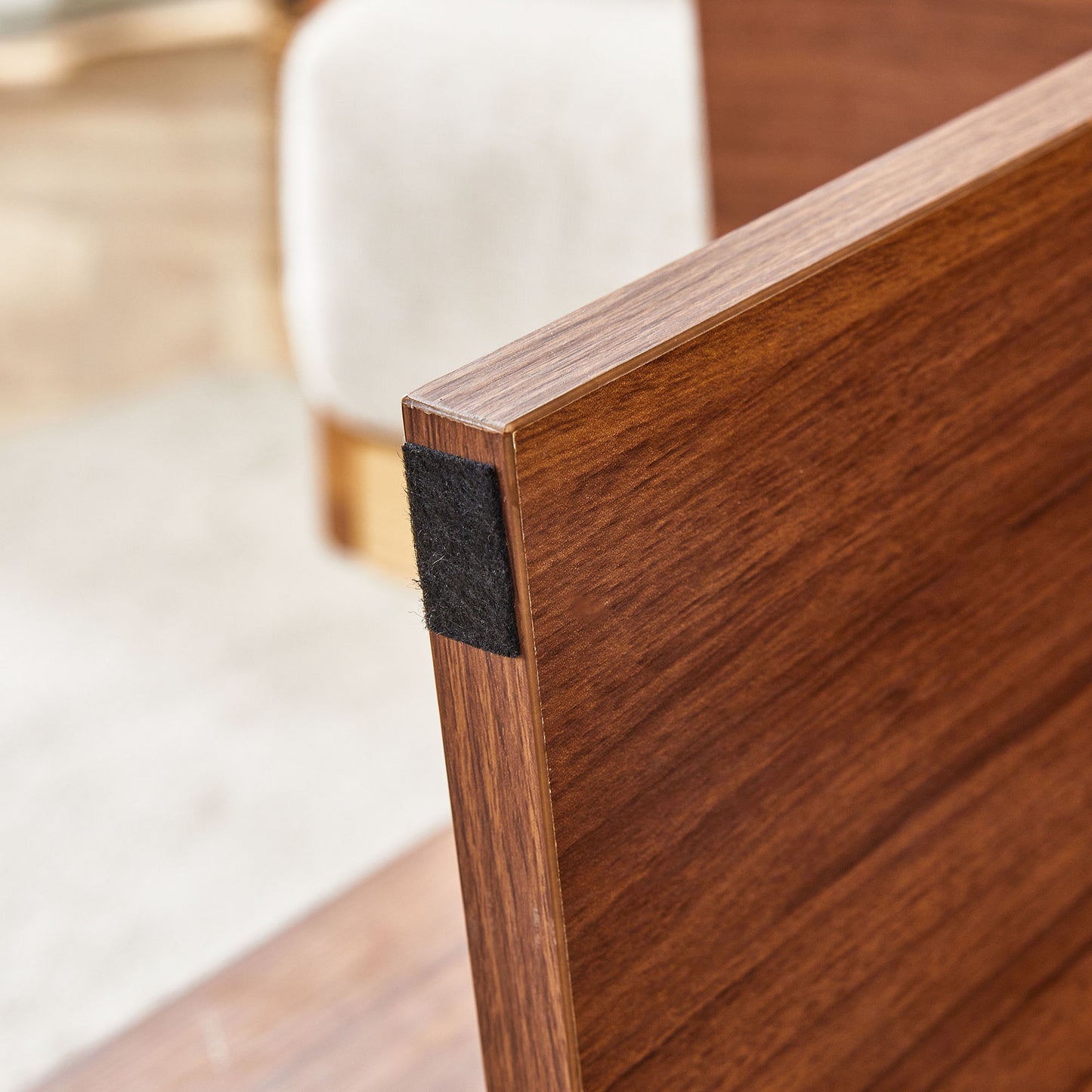 Modern Triangular Support Tea Table, Lightweight And Stable, Perfectly Integrating Nature And Industry - Walnut