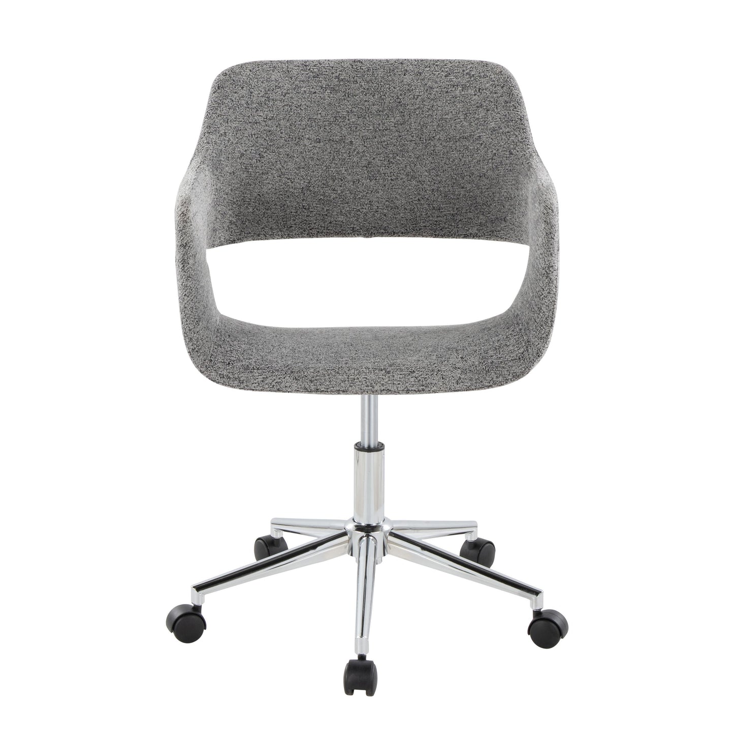 Margarite - Contemporary, Task Chair - Chrome / Gray