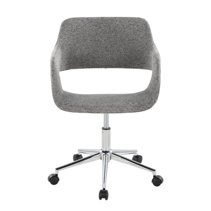 Margarite - Contemporary, Task Chair - Chrome / Gray