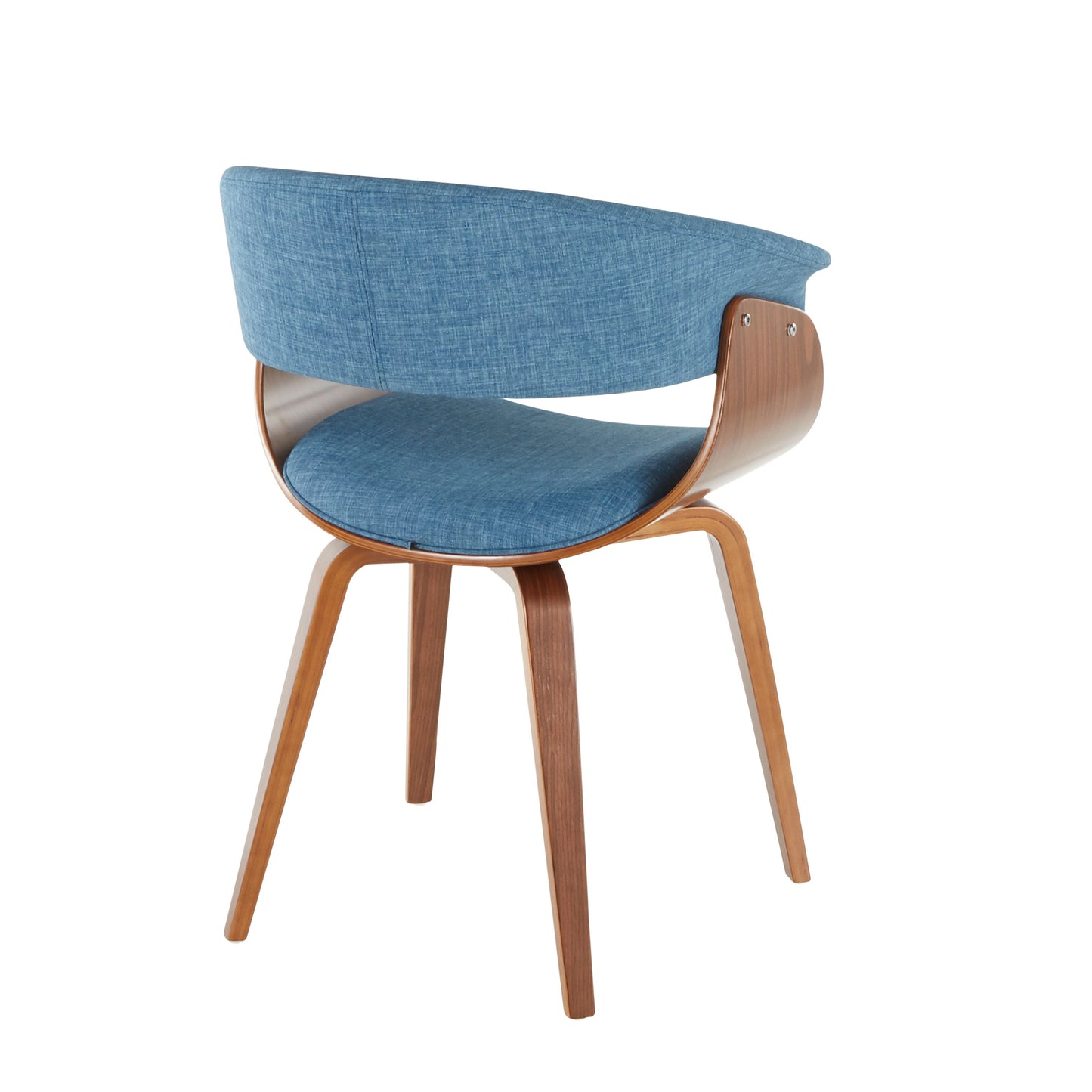 Vintage Mod - Mid-Century Modern Dining / Chair (Set of 2) - Walnut / Blue