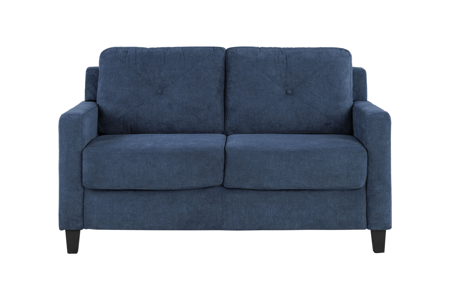 Horatio - Chenille 2 Seater Loveseat - Navy