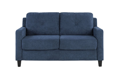Horatio - Chenille 2 Seater Loveseat - Navy