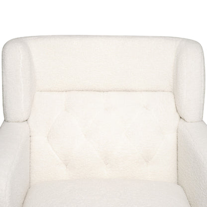 Upholstered Accent Chair Tufted Armchair For Living Room - Beige