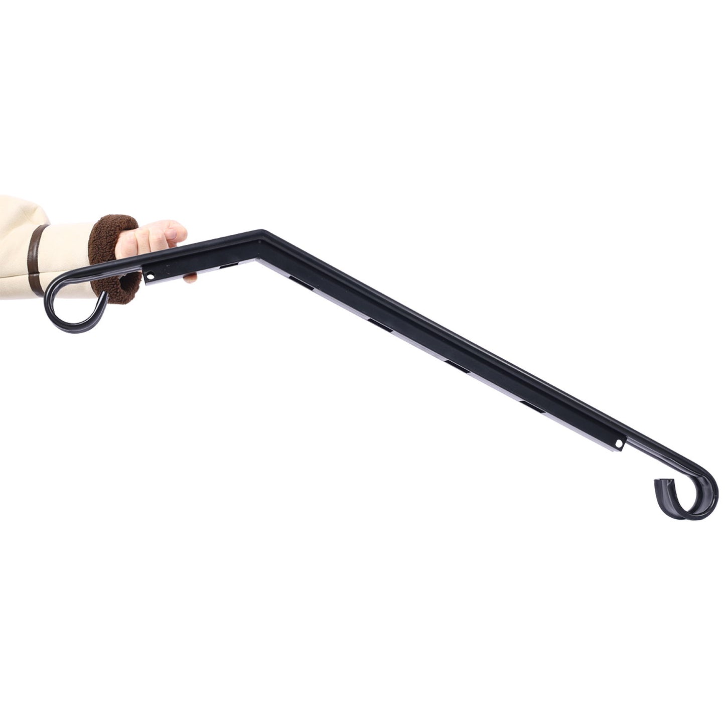 Handrails For Outdoor Steps, Fit 3 Or 4 Steps Outdoor Stair Railing, Picket#3 Wrought Iron Handrail, Flexible Porch Railing, Transitional Handrails For Concrete Steps Or Wooden Stairs - Black