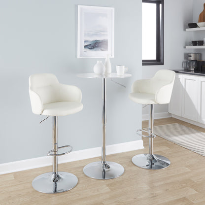 Clear - Adjustable Contemporary Bar Table - Clear