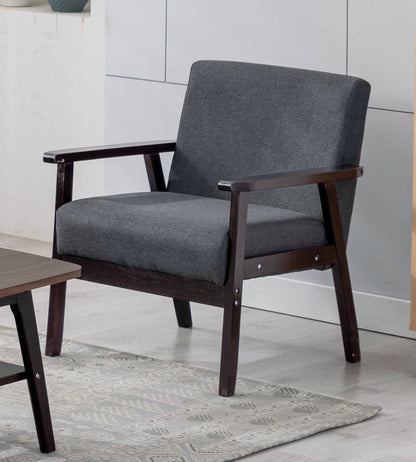 Bahamas - Linen Fabric Chair - Dark Gray