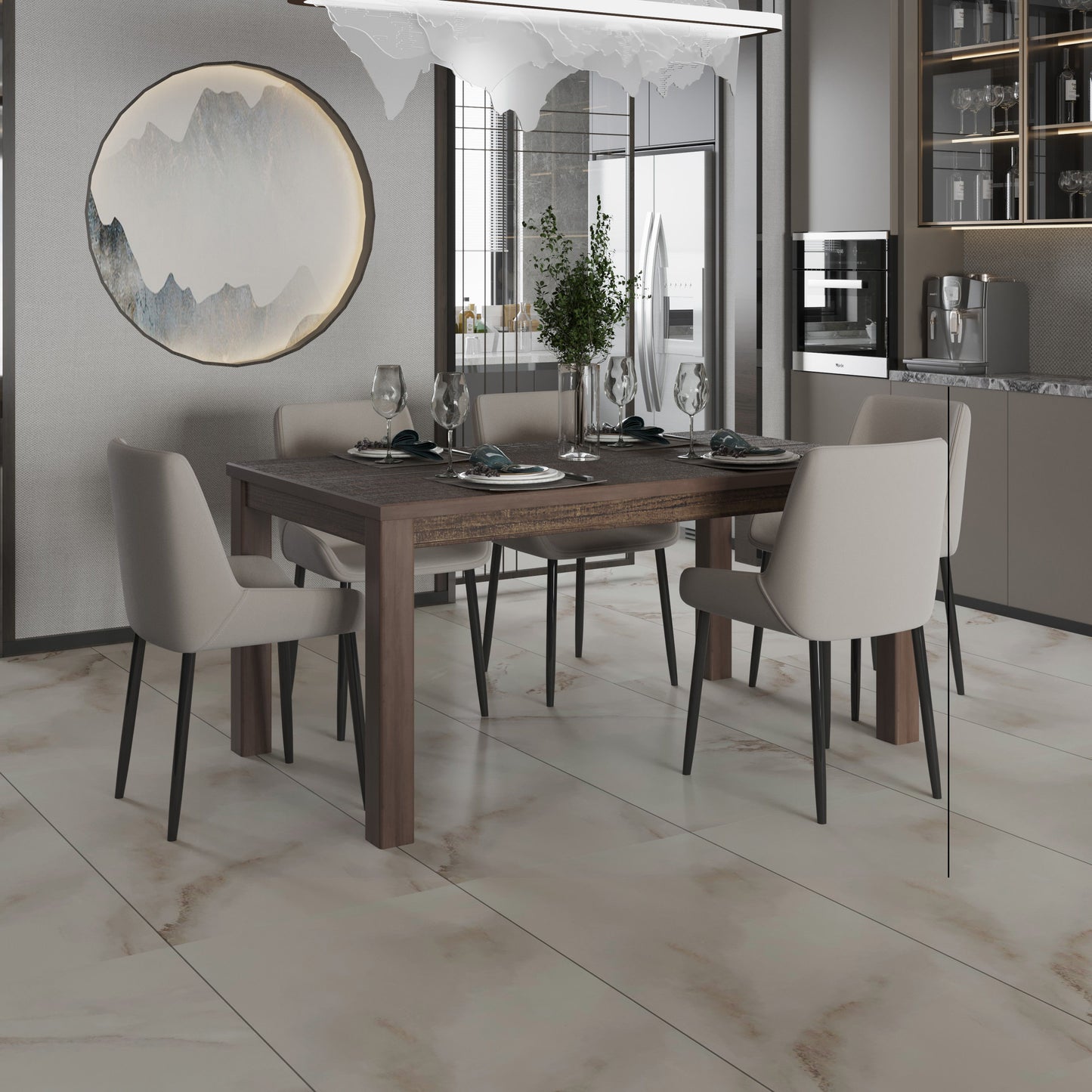 Albany - Solid Wood Dining Table For 6, Small Kitchen And Breakfast Table - Espresso
