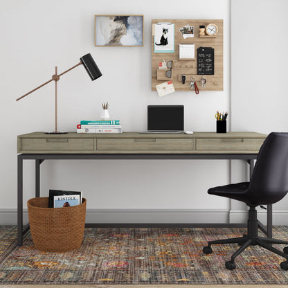 Banting - Mid Century Wide Desk - Distressed Gray