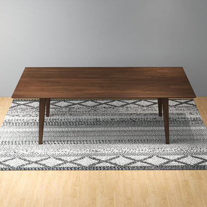 Levi - Modern Style Rectangular Dining Table - Brown
