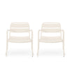 Outdoor Accent Chair With Metal Frame - White