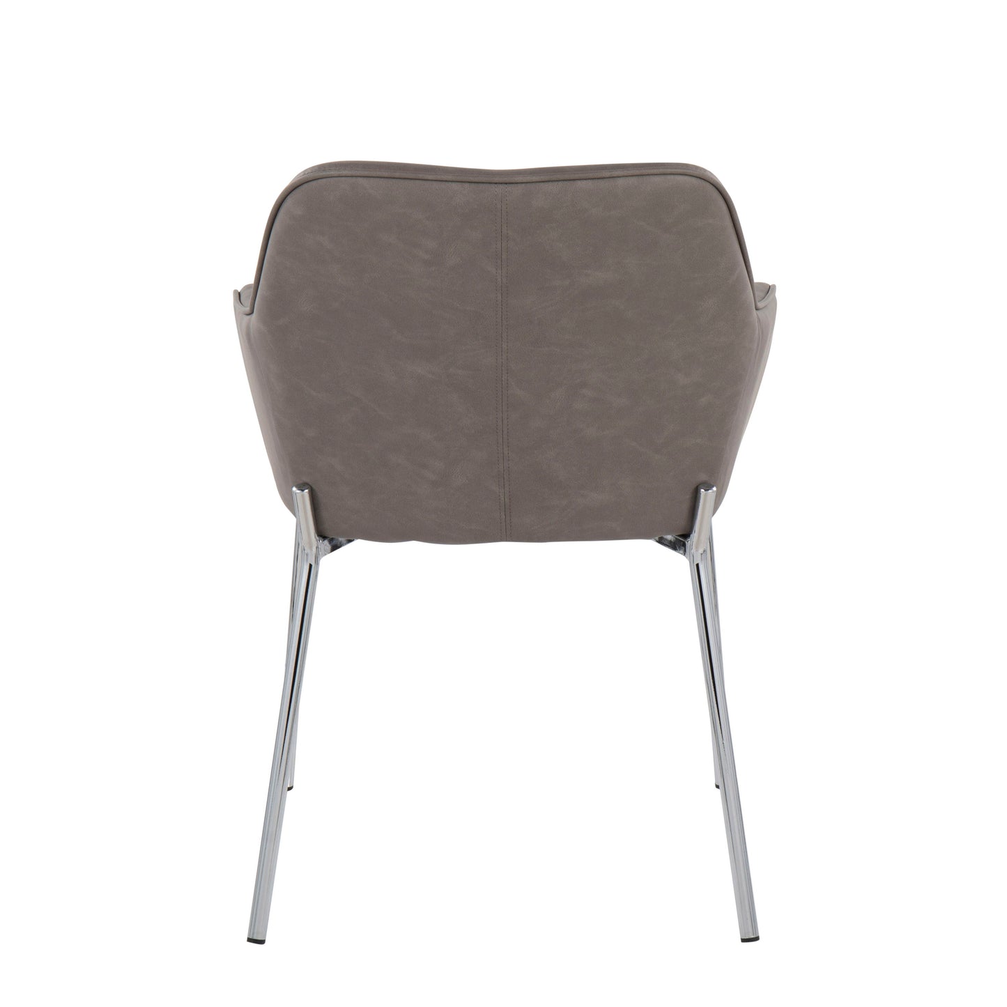 Daniella - Contemporary Dining Chair (Set of 2) - Chrome / Gray