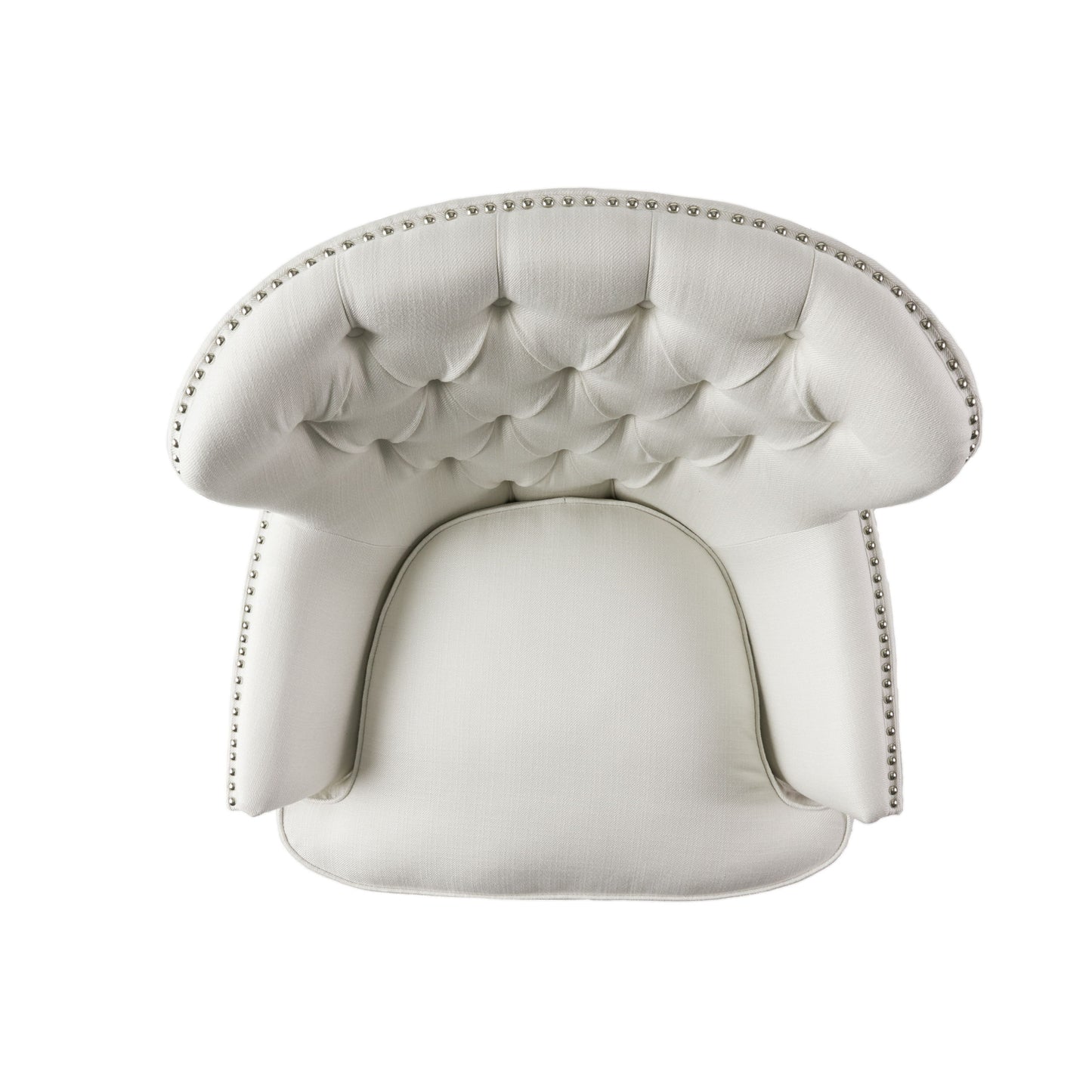 Modern Accent Chair Upholstered Foam Filled Living Room Chairs Comfy Reading Chair Mid Century Modern Chair, Armchair For Living Room Bedroom - Ivory